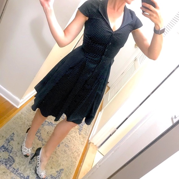 PUG Blk/wht button up dress Colette - Picture 3 of 17